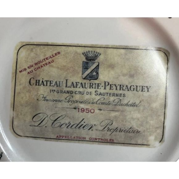 Rosanna Chateau Haut Bages & Lafaurie-Peyraguey 8 Plate Set 7” Italy Gold Rim - Picture 11 of 14